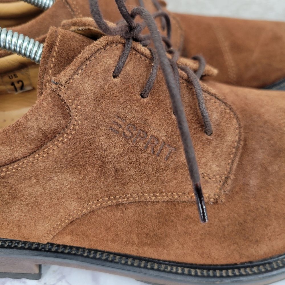 Nettleton X Esprit Vintage Brown Suede Lace Up Oxford Derby US Size 12 Euro 46 - Picture 14 of 14